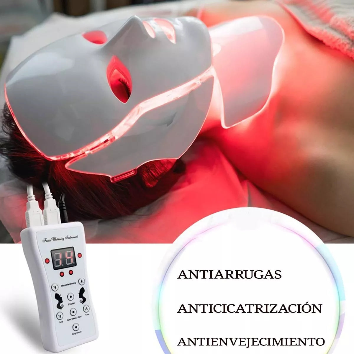 Mascara LED Facial 7 Colores